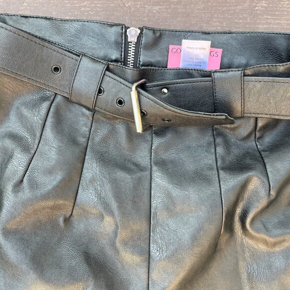 BAD GIRL CAPRI PANTS IN VEGAN LEATHER - Vixen by Micheline Pitt Small S - Picture 4 of 5